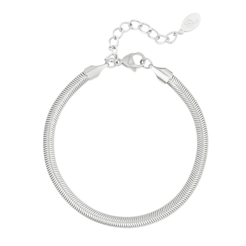 Slange Armbnd - Slvbelagt