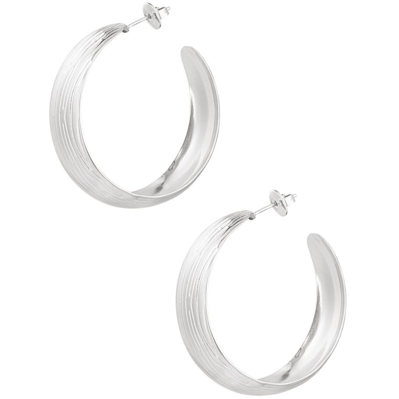 Asha Hoops - Slvbelagt